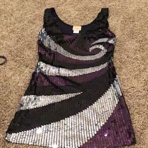 Tank sequence mini dress